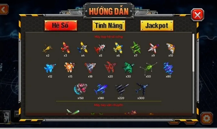 Cách Chơi Bắn Cá Đại Chiến B52 Tại SumVip Chuẩn Xác, Nổ Hũ Nhanh 2 Các loại máy bay trong game Bắn Cá Đại Chiến B52 Tại SumVip