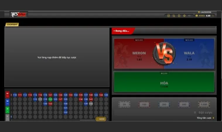 Hướng Dẫn Chi Tiết Cách Chơi Đá Gà WS168 Tại SumVip Hiệu Quả 2 Các cửa cược tại sảnh Đá Gà WS168 Tại SumVip