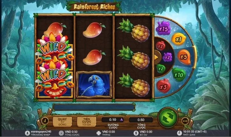 Khám Phá Trò Chơi Nổ Hũ Rừng Xanh Tại SumVip Với Tỷ Lệ Thắng Cao 2 Giao diện chơi Nổ Hũ Rừng Xanh Tại SumVip